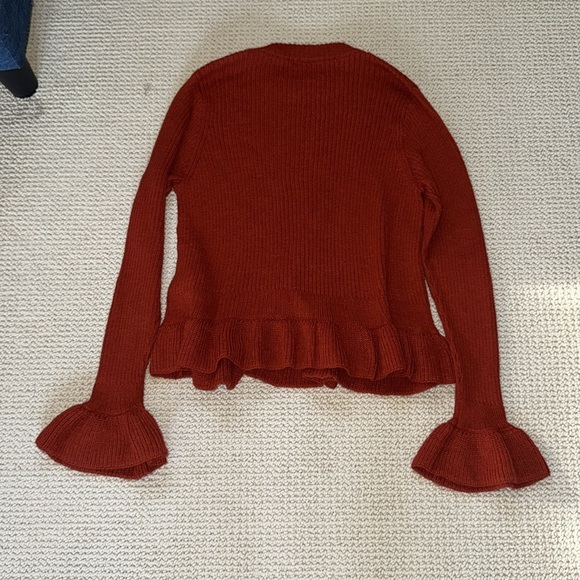 Ulla Johnson Nadine Ruffle Sweater Silk and baby alpaca size medium - Picture 9 of 9